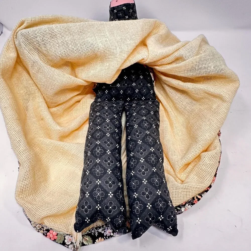 Vintage Handmade Primitive Fabric Cow Doll Country Folk Art Farmhouse Decor 18